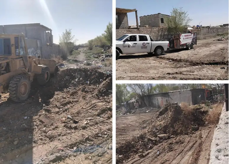 Recuperan predio contaminado en Rincón del Solar, Juárez