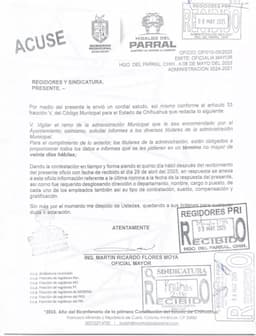 Revela Parral su nómina a regidores