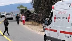 Familia escapa ilesa de accidente en carretera a Ojinaga