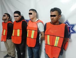 Cuatro hombres capturados en Juárez por secuestro y delito armado