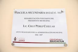 El compromiso es velar por los estudiantes de Juárez, Presidente Pérez Cuéllar