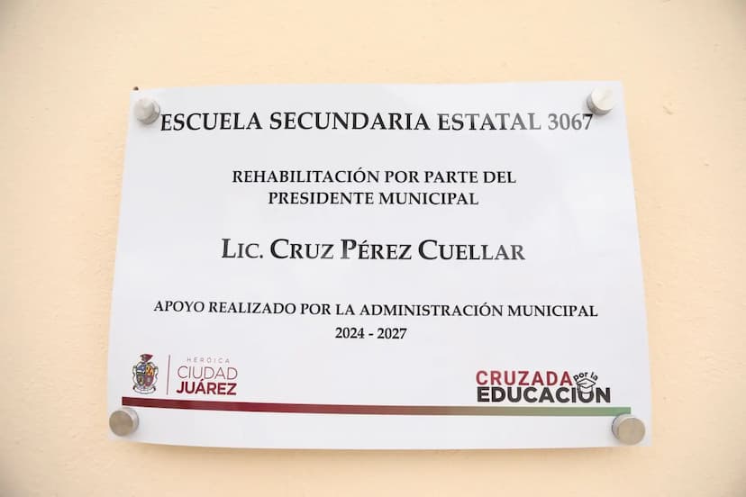 El compromiso es velar por los estudiantes de Juárez, Presidente Pérez Cuéllar