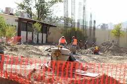 Constatan avance de obra del Centro de Estudios de Bachillerato