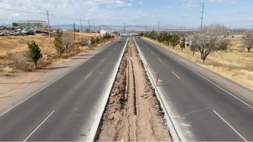 Instalan alumbrado en carretera Cuauhtémoc-Anáhuac