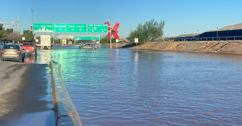 Río Bravo se desborda en Juárez; no ocurría un episodio similar desde hace 20 años
