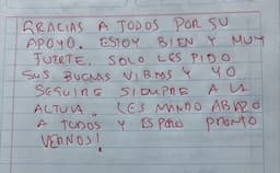 “Estoy bien y muy fuerte”: Jáuregui envía mensaje desde El Altiplano