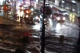 Corriente arrastra a persona en Toronja Roja y bulevar Zaragoza