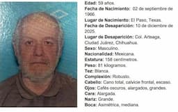 Buscan a estadounidense desaparecido en Juárez