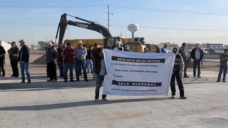 Suspenden obra en Fuerza Aérea por reclamo de ejidatarios