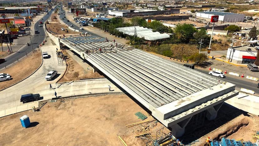 Avanzan obras de puente en Chihuahua-Aldama
