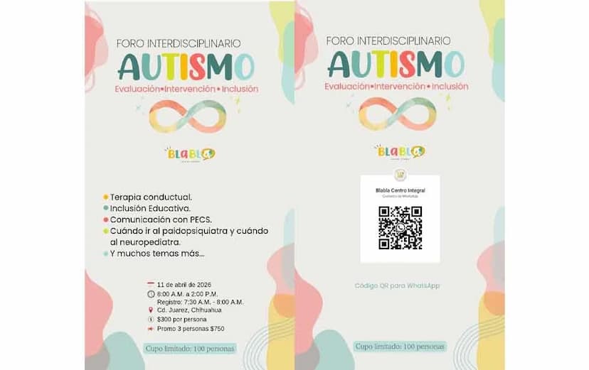 Invitan a foro sobre autismo en Ciudad Juárez