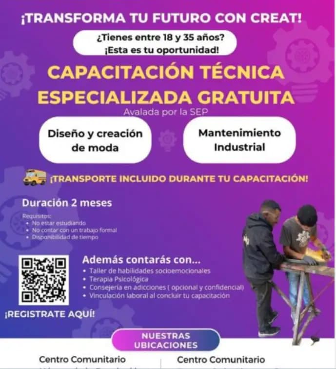 Ofrecen capacitación gratuita a jóvenes en Parral