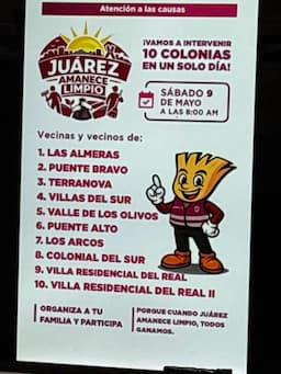 Invitan a sumarse a "Juárez amanece limpio" en sector Terranova
