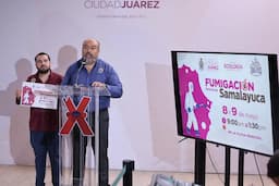 Fumigan contra garrapatas en Samalayuca