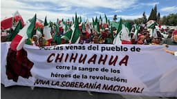 Realizan marcha por soberanía en Chihuahua