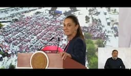 Sheinbaum destaca ante el país masiva movilización de Pérez Cuéllar en Juárez