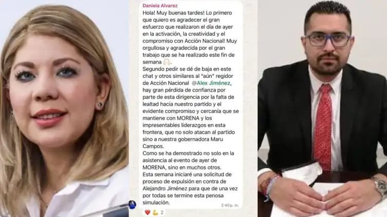 PAN va por expulsión de regidor Alejandro Jiménez tras asistir a informe de Sheinbaum en Juárez