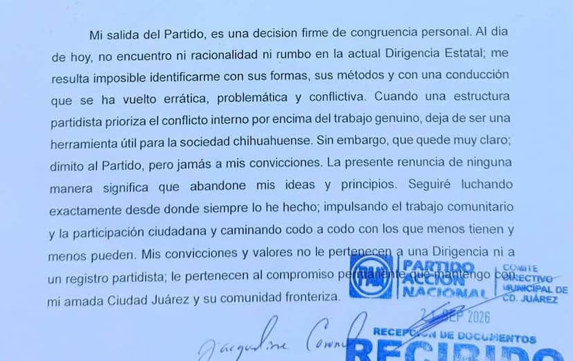 Alejandro Jiménez renuncia al PAN tras choque con dirigencia estatal por informe de Sheinbaum