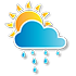Ícono representativo del clima: Lluvia intermitente
