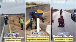 Refuerzan carreteras en Chihuahua