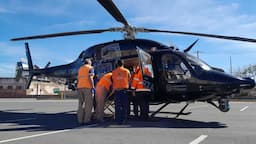 Realizan traslado aéreo urgente por quemaduras