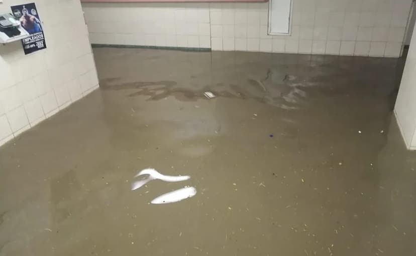 Granizada inunda Hospital 6 del IMSS en Ciudad Juárez