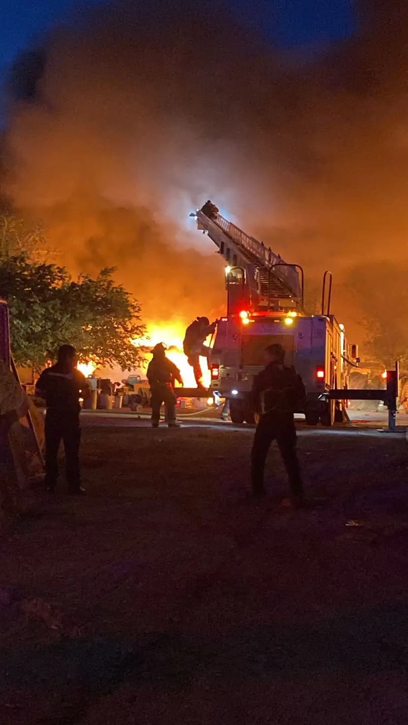 Rescatan 40 animales tras incendio en Santa Rosa, Juárez